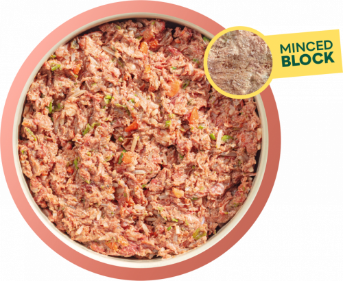 60/40 Beef and Chicken with Vegetables and Brown Rice Block